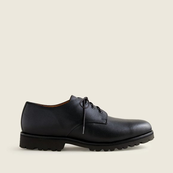 NEW $168 J Crew Camden Horween USA Leather Bluchers Black Dress Shoes All Sizes main image 4